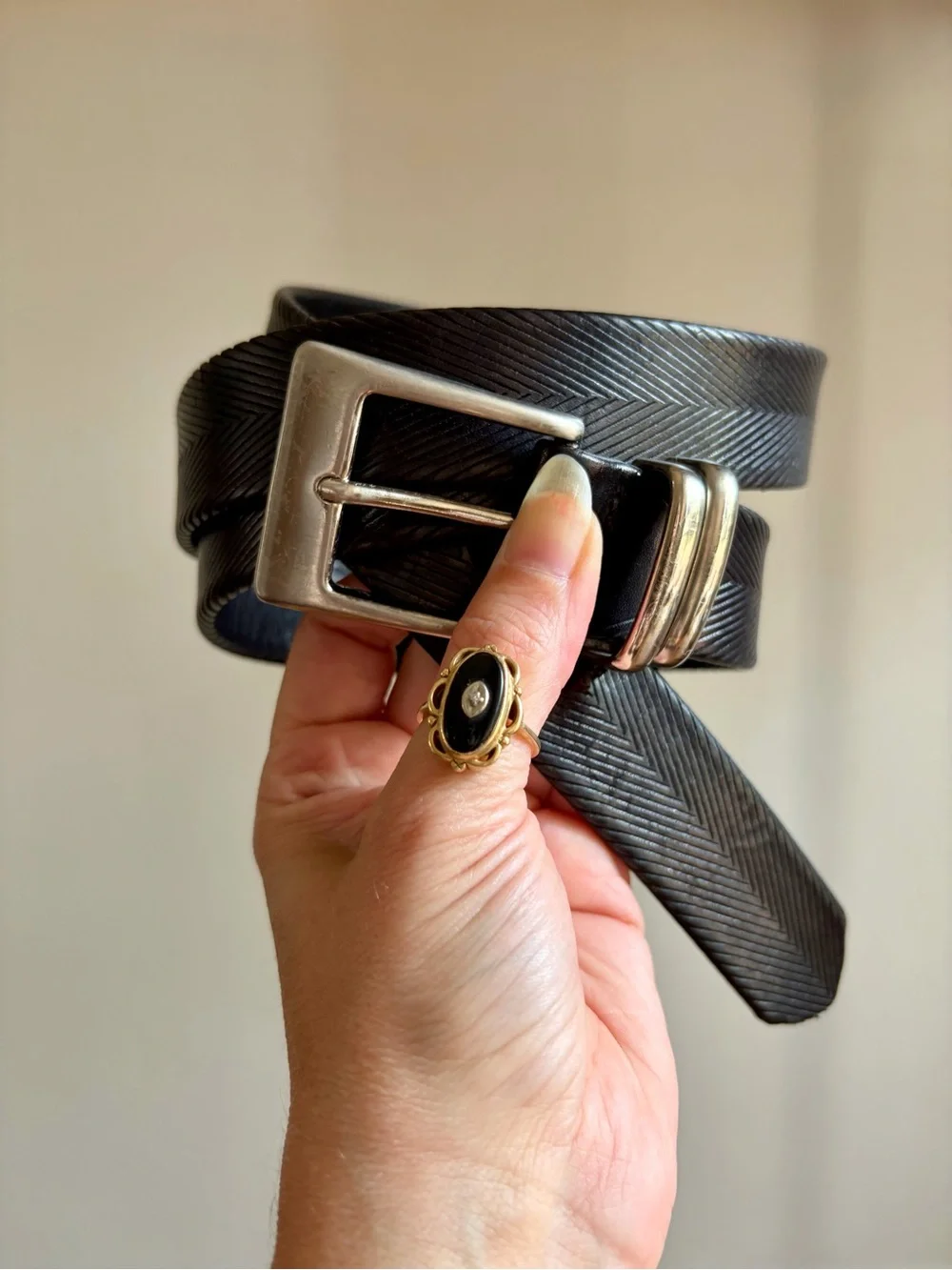VTG Cole Haan Black Leather Belt